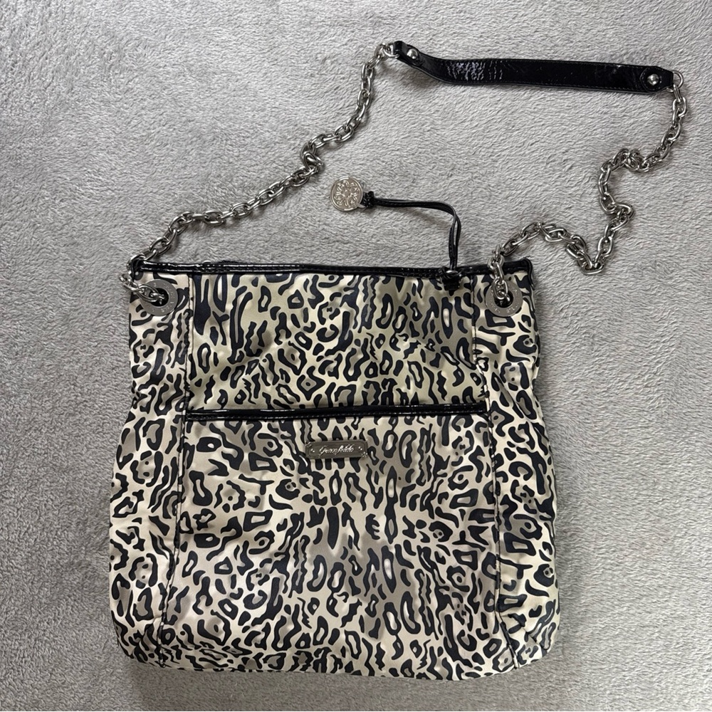 Grace Adele Leopard Print Chain Strap Bag Tote - image 1